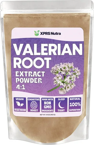 Vista 8 de XPRS Nutra Extracto de raíz de valeriana en polvo 4:1 – Polvo de raíz de valeriana premium para cognición – Ayuda para dormir a base de hierbas apta