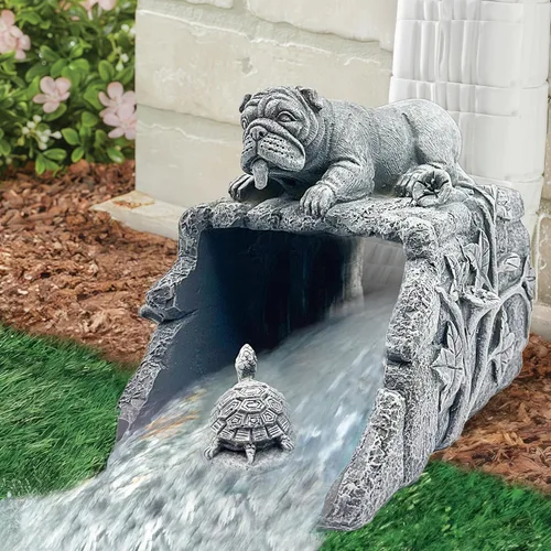 Vista 11 de Teaeeno Decoración para perros, estatua de canalón, extensión decorativa, estatua de animal, decoración al aire libre, bloque de salpicaduras