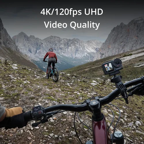 Vista 6 de DJI Osmo Action 4 Adventure Combo, cámara de acción impermeable 4K/120fps con sensor de 1/1.3 pulgadas, rendimiento de color de 10 bits y D-Log M