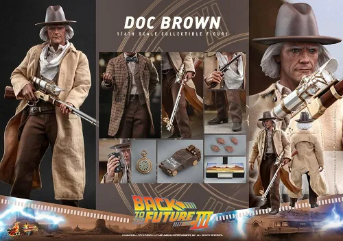 Vista 13 de Obra maestra de la película Regreso al futuro Parte 3 Dr. Emmett Brown Figura a escala 1/6