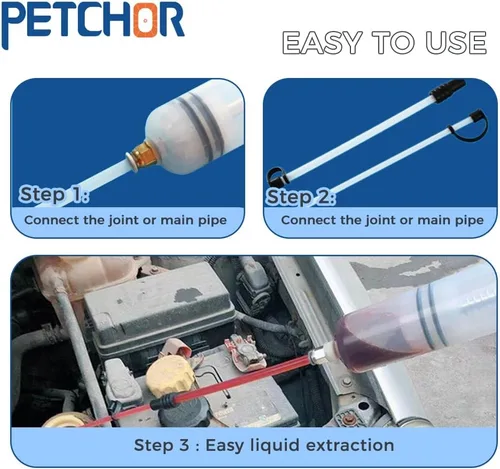Vista 5 de Extractor de líquidos, jeringa de succión de 500 cc, bomba de llenado de extracción manual de jeringa de aceite, bomba de jeringa de fluido, succión