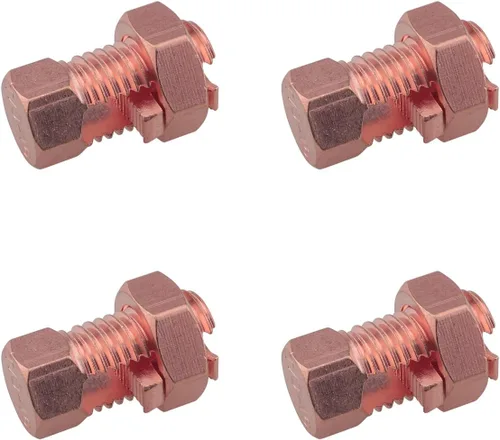 4 piezas de conector de perno dividido de cobre Abrazaderas de conexión a tierra Conector de perno dividido de resistencia superior para completar