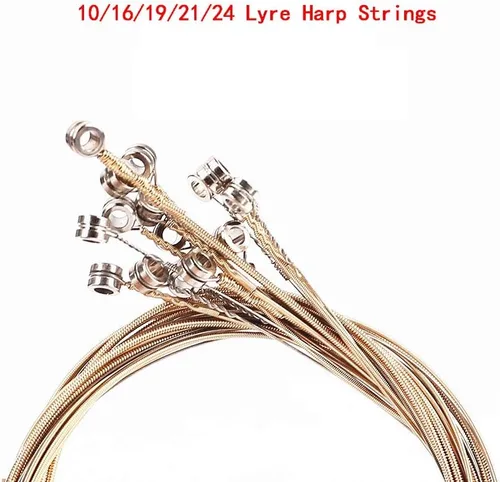Vista 3 de Juego de 16 cuerdas de arpa de lira de repuesto para arpa de lira