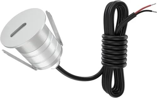 Vista 9 de Luces LED empotrables para escalón de cubierta, 12 V CA/CC 3000 K LED de bajo voltaje, IP67 impermeable 1 W Mini en el suelo para jardín, césped