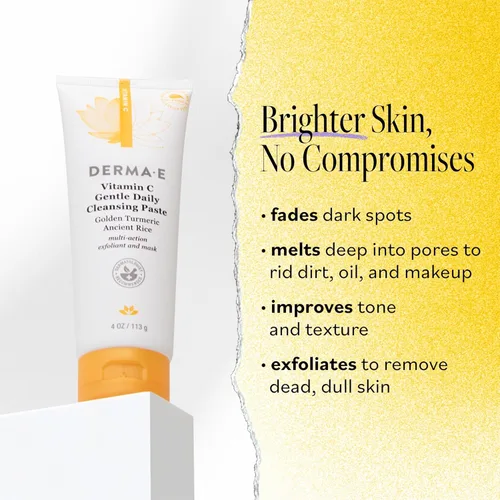 Vista 2 de DERMA E - Pasta limpiadora con vitamina C, 4 onzas