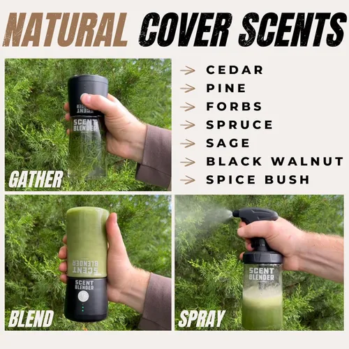 Vista 3 de Atrayente de Caza de Ciervos, Osos, Alces y Aerosol de Cubierta de Caza para Trampas - Crea Tus Propios Aromas de Cubierta - Accesorios Esenciales