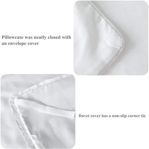 Vista 7 de Juego de funda de edredón floral tamaño Queen, 3 piezas de microfibra de flores bonitas que no irrita la piel, transpirable, con cierre