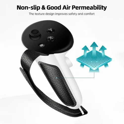 Vista 3 de Controller Grips Compatible with MetaOculus Quest 3 Accessories,Non-Slip Handle Cover, Grips Cover with Adjustable Knuckle Straps,Fit Official