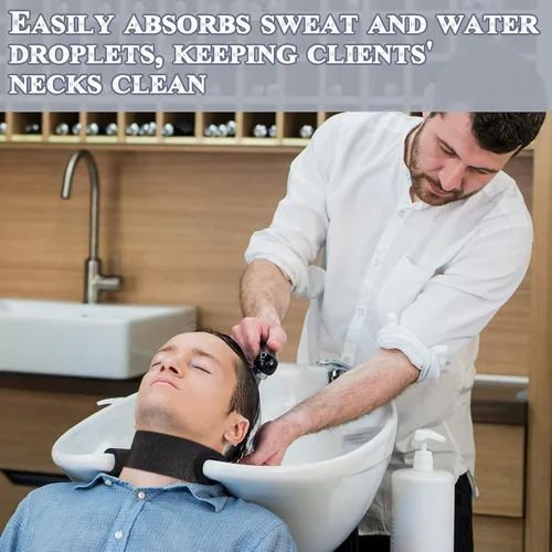 Vista 6 de 1000 unidades de 10 rollos de tiras desechables negras para el cuello de peluquero, tiras negras para el cuello de peluquería desechables, borde