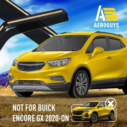 Vista 3 de Deflectores de ventana extra duraderos en canal, viseras para ventanas, protectores de lluvia para Buick Encore 2013-2022, parasoles, deflector