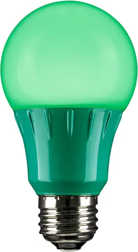 Sunlite 80146 - Foco de luz LED de color A19, 3 W (equivalente a 25 W), base mediana E26, no regulable, certificación UL, decoración de fiestas,