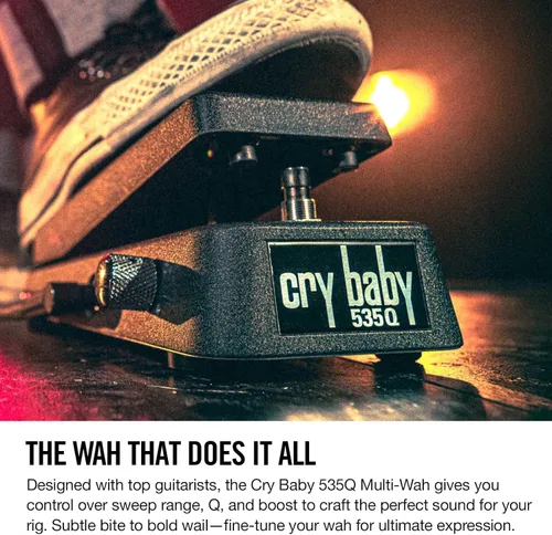 Vista 2 de Dunlop 535Q Cry Baby Multi-Wah, pedal para guitarra eléctrica, color negro