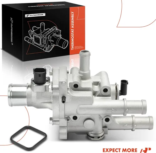 Vista 9 de A-Premium Termostato refrigerante de aluminio mejorado y conjunto de carcasa con sensor y junta tórica compatible con Chevy Cruze 2011-2016 1.8L