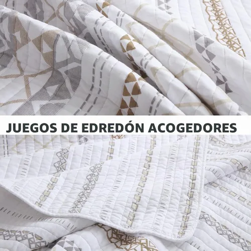 Vista 5 de PERHOM Juego de ropa de cama de 100 % algodón bohemio con 2 fundas