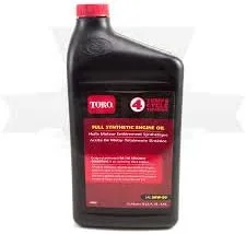 Toro Aceite de motor sintético completo SAE 20W-50 de 32 onzas (1 cuarto de galón) 38909