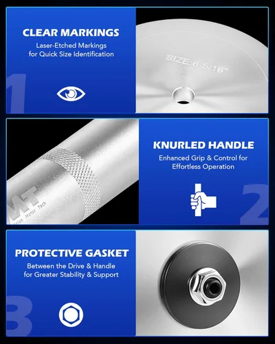 Vista 4 de Kit de instalación de sellos de cubo de camión Orion Motor Tech, 9 piezas, controladores de sellos de servicio pesado compatibles con camiones clase