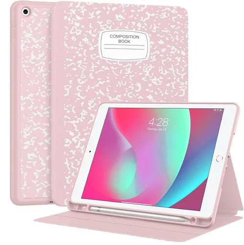 Vista 9 de Supveco Funda para iPad de 9ª/8ª/7ª Generación 10.2 pulgadas (Modelo 2021/2020/2019) con Soporte para Lápiz, Funda Folio Premium con Soporte