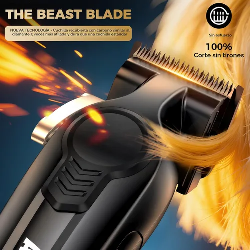 Vista 2 de Cortapelos para Hombres Profesional, Juego de Cortapelos y Recortadoras de Barbero, Cortapelos Inalámbricos, Kit de Corte de Cabello, Kit