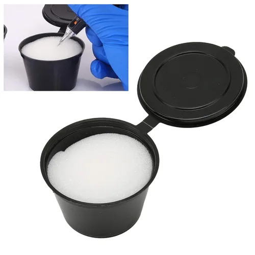 Vista 2 de 18PCS desechables tatuaje aguja inmersión limpieza tazas, cartucho profesional de espuma de inmersión taza de limpieza tatuaje suministros limpios