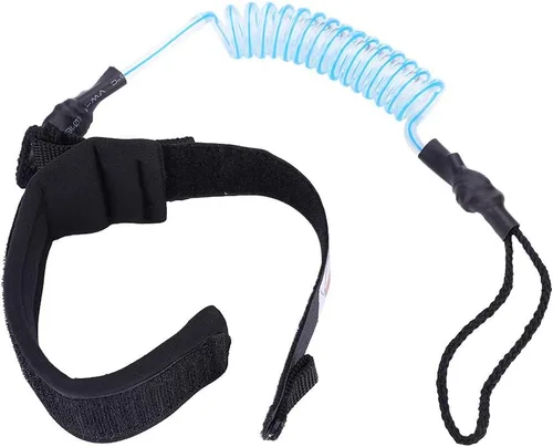 Vista 2 de Correa de pie para tabla de surf, tobillo ajustable, tabla de surf en espiral, tabla de cuerda de pierna de remo en espiral para embarque de remo