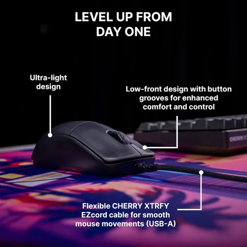 Vista 4 de Xtrfy Cherry M42V2, ratón para juegos con cable ultraligero (USB-A)