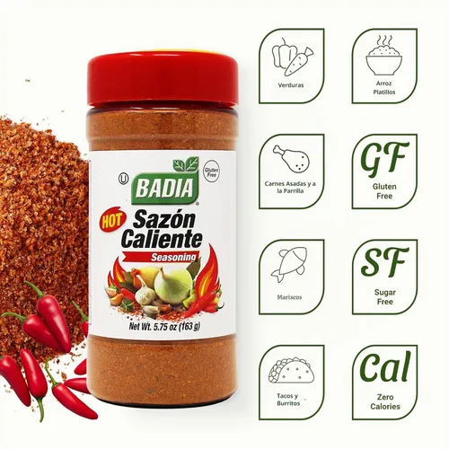 Vista 2 de Badia Sazon Caliente 5.75 oz – Condimento picante multiusos inspirado