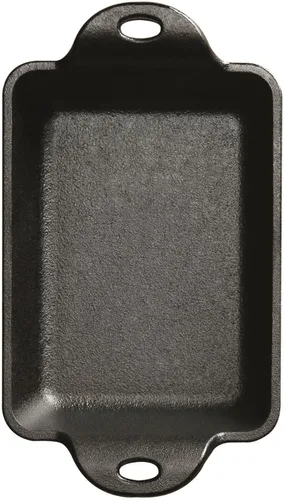 Vista 3 de Lodge HMSRC - Mini servidor rectangular de hierro fundido mejorado y sazonado con calor, 10 onzas, color negro