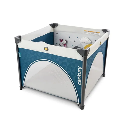 Vista 17 de Century Play On 2 en 1 Playard y centro de actividades El corralito incluye juguetes suaves y puerta con cremallera