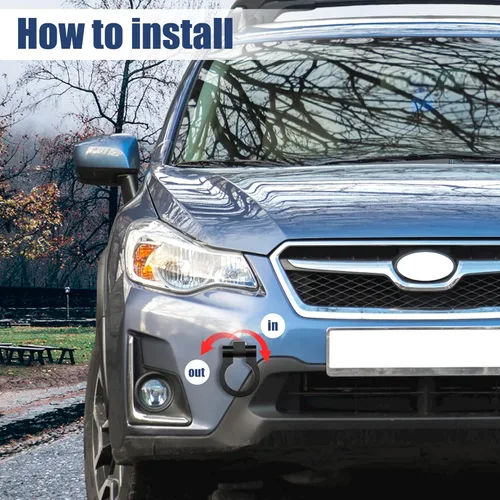 Vista 3 de X AUTOHAUX Tornillo de gancho de remolque de parachoques delantero negro para Subaru BR-Z 2013-2018 para Subaru Impreza 2012-2014