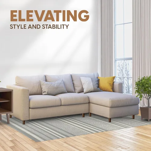 Vista 7 de Yes4All Juego de 4 patas de muebles de madera redondas de 6 pulgadas, pies de repuesto ajustables para sofá, cama, cómoda y otomanas, patas cónicas