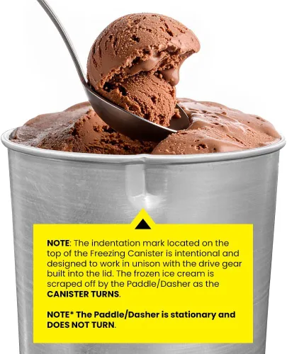 Vista 3 de Elite Gourmet Maxi-Matic EIM-924L Máquina para hacer helados eléctrica de 4 cuartos estilo antiguo, cubeta de pino