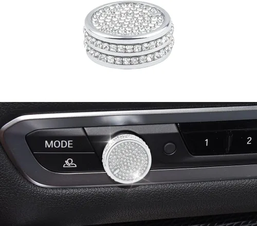 1797 Cubierta brillante para perilla de volumen para accesorios BMW 2019-2022 3 4 8 Series X3 X5 M3 M4 M8 X4 X6 X7 Z4 Multimedia Audio Cap Crystal