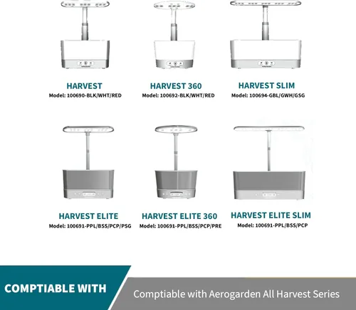 Vista 4 de Adaptador de corriente para Aerogarden Harvest Elite 360 Slime Series todos los modos, cable de alimentación Salida AC 12V 2.5A Parte # 6wwpc01