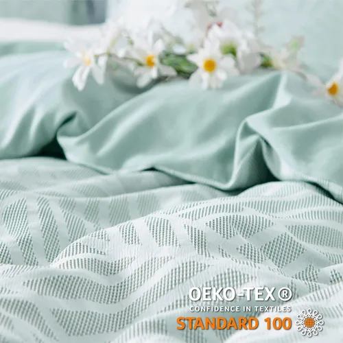 Vista 3 de Bedsure Juego de funda de edredón tamaño King, juego de funda de edredón floral de 3 piezas, fundas de edredón jacquard verde salvia, fundas