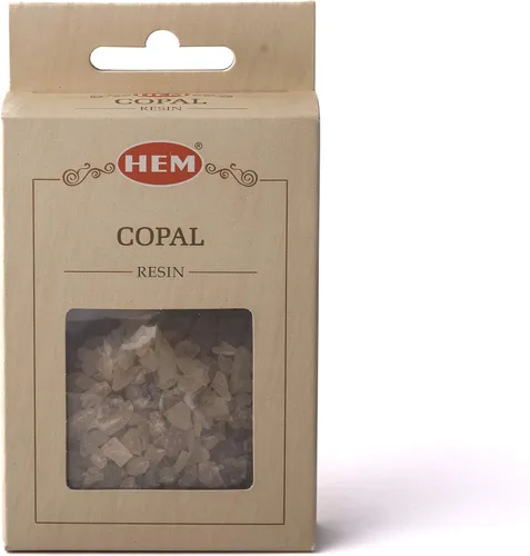 HEM Resina de incienso Copal para tabletas de carbón | Set de regalo - 30 gm - Una resina pura y aromática diseñada para relajación y meditación.