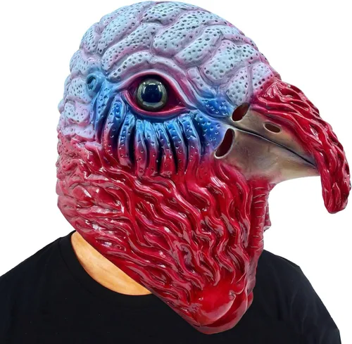 Máscara de cabeza de pavo 2023 para juego de rol, máscaras de cosplay para Acción de Gracias, Halloween, fiesta, disfraz de látex