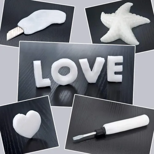 Vista 8 de Betionol Arcilla de plástico moldeable, 1 libra/16 onzas, arcilla blanca para modelar, cuentas termoplásticas para hacer actividades creativas