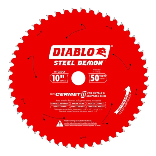 Vista 11 de Diablo Hoja de sierra Demon de acero para metal mediano – 5-1/2 pulgadas de diámetro, 30 dientes TCG, eje de 20 mm, corte de .059 pulgadas, ángulo