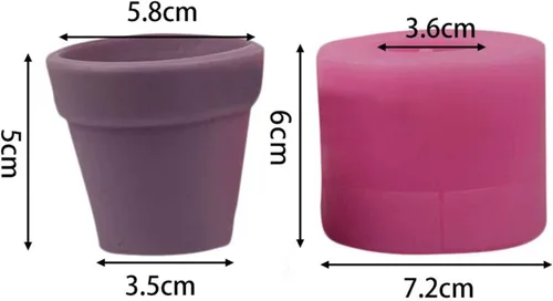 Vista 2 de Moldes de silicona para macetas, resina epoxi, moldes de arcilla de hormigón, maceta suculenta, jarrón de yeso, moldes de cemento, moldes