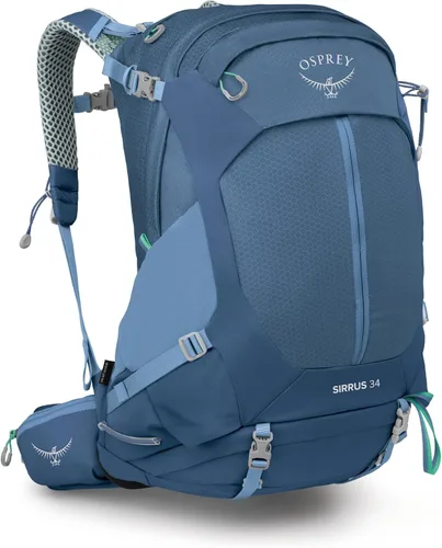 Vista 28 de Osprey Sirrus 24L Mochila de Senderismo para Mujeres - Mochila de Día Ajustable con Cubierta Impermeable para Lluvia y Bolsillos para Botellas, Gris