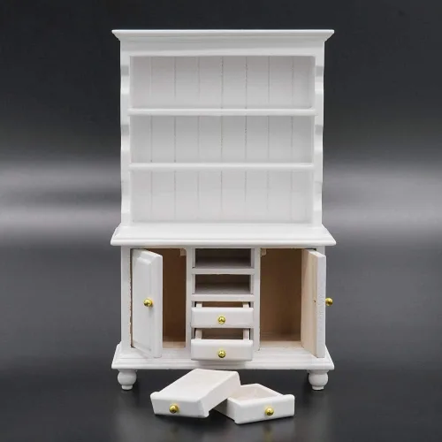 Vista 3 de Odoria 112 - Muebles en miniatura para casa de muñecas, color blanco