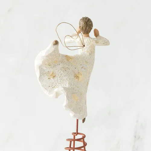 Vista 3 de Willow Tree Song of Joy Tree Topper, Sculpted Hand-Painted Figure