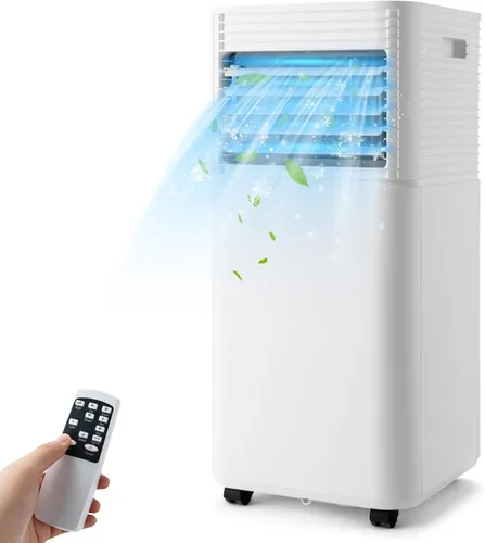 Vista 10 de PETSITE Aire acondicionado portátil, unidad de refrigeración de CA 3 en 1 deshumidificadora, función de ventilador y enfriador de aire, control