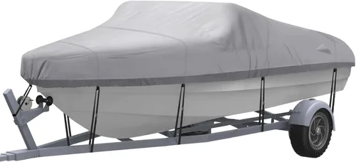 Vista 8 de NEXCOVER - Cubierta para lancha impermeable y resistente; cubierta de lancha remolcable Runabout, apta para cascos V-Hull, TRI-Hull, Pro-Style, bote
