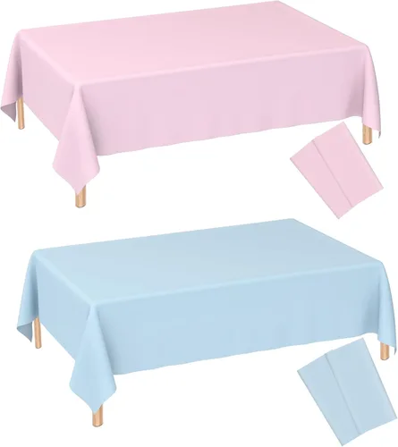 Vista 108 de WNINK Paquete de 6 manteles desechables negros de 54 x 108 pulgadas, para barbacoa, cumpleaños, picnic, despedida de soltera, compromiso, boda