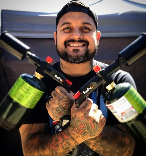 Vista 5 de POWERFUL SearPro Charcoal Torch Lighter - Cooking Gadgets - Sous Vide - Cooking Torch - Culinary Kitchen Torch - Flamethrower Meater Gun Lighter