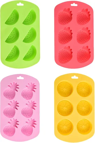 Vista 9 de Juego de 2 moldes de silicona para frutas, molde pequeño para decoración de pasteles, chocolate, dulces, resina, arcilla, mini molde de sandía