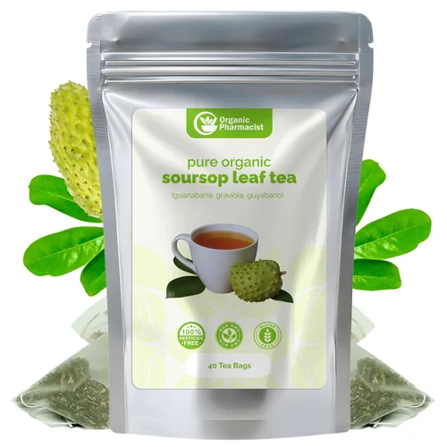 Vista 8 de Organic Pharmacist Bolsas de té de guanábana premium, té de hoja de graviola, tés de guanábana, té de hierbas guyabano, tés amargos de guanábana