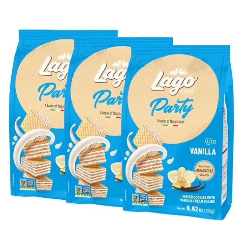 Vista 19 de Gastone Lago Party Wafers - Relleno de crema de coco, 8.82 onzas, 8.82 oz (paquete de 2) (Coco, paquete de 2)