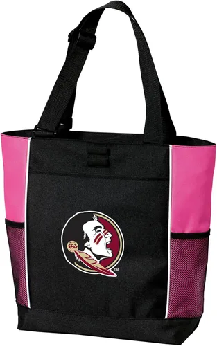 Vista 6 de Broad Bay Florida State Tote Bags Official FSU Game Day Bag Florida State Logo, 600D Polyester Canvas, Adjustable Web Handles, Front Pocket, Side